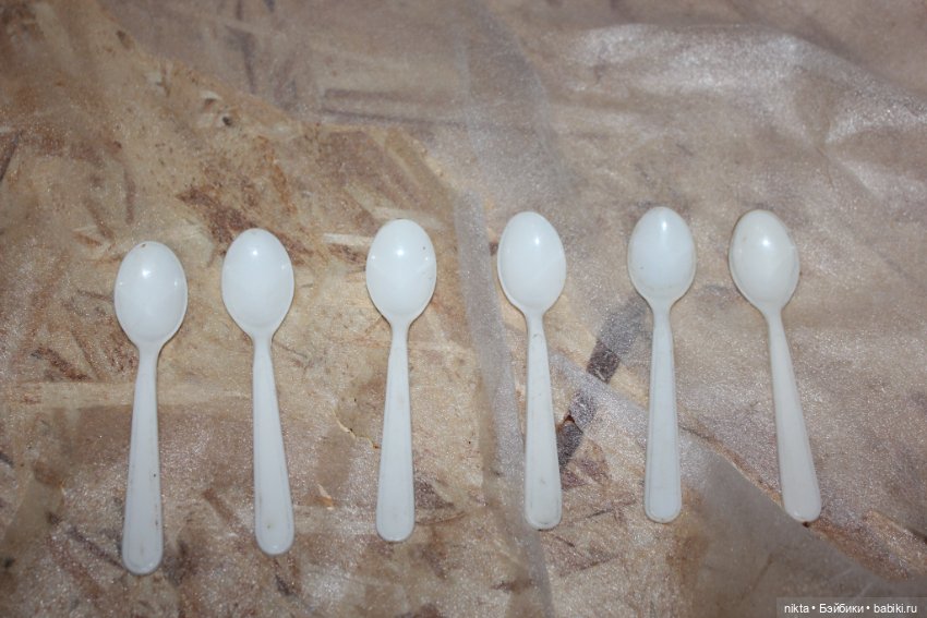 Кукольная посуда СССР Столовые приборы для кукол СССР Несколько наборов (фото 5)