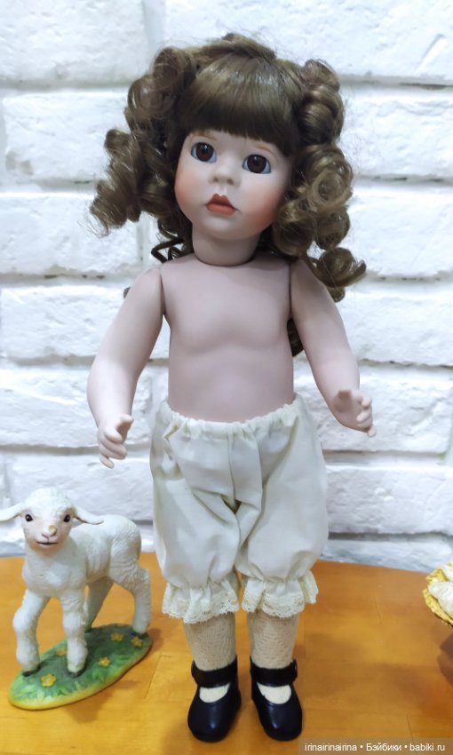 Маленькая пастушка с овечкой , полностью фарфоровая (415.1) (фото 4)