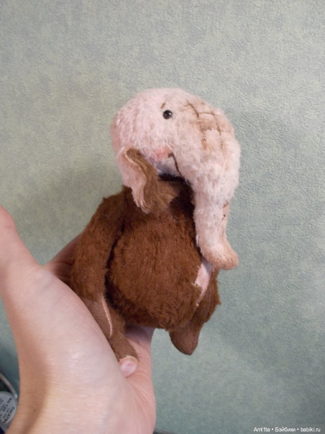 Слоник в стиле тедди (мишка тедди) ручного формата (фото 4)