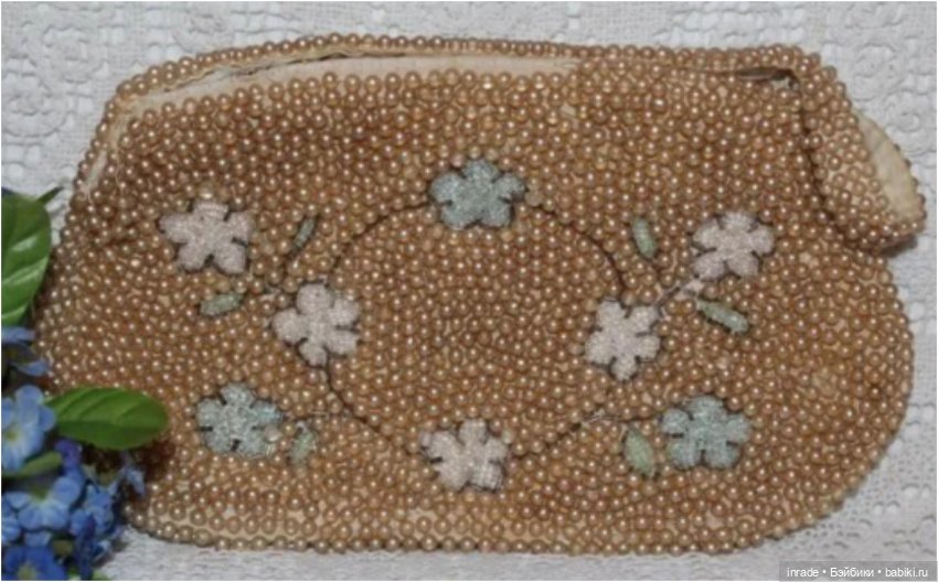Очень красивая жемчужная сумочка, начало 1950гг, Япония