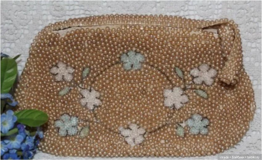 Очень красивая жемчужная сумочка, начало 1950гг, Япония (фото 3)