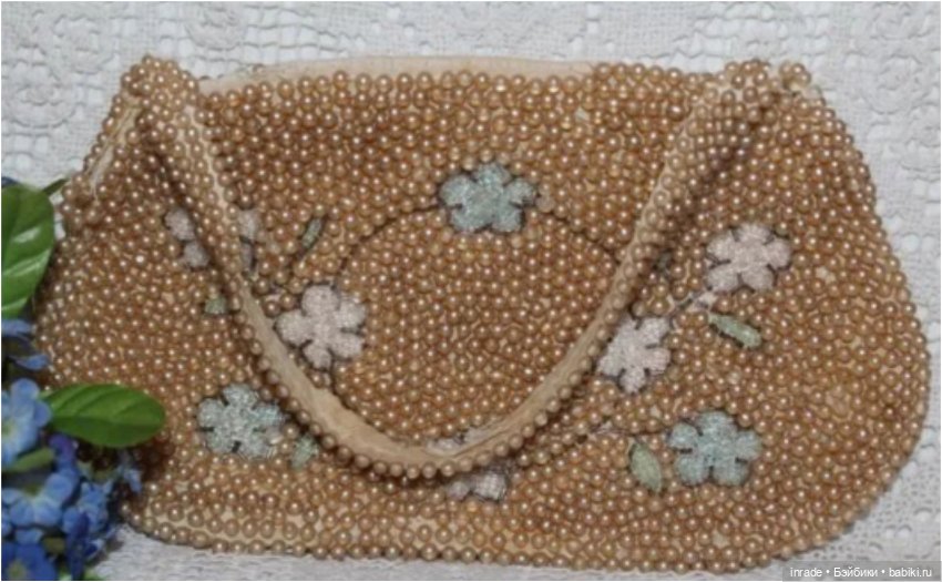 Очень красивая жемчужная сумочка, начало 1950гг, Япония (фото 2)
