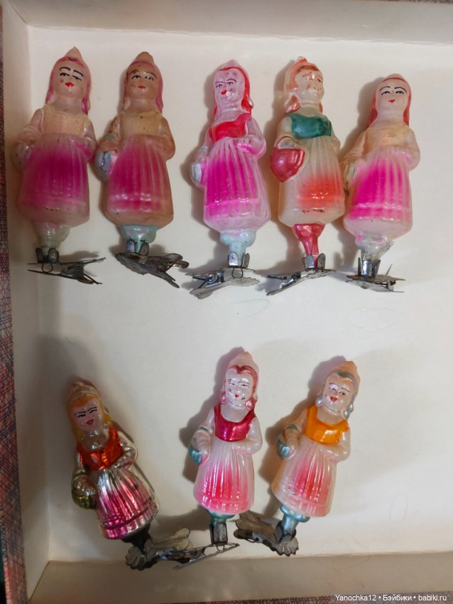 Ёлочные игрушки СССР на прищепке и подвесах