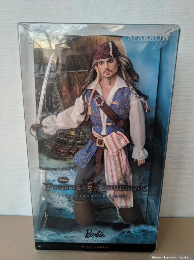 Captain Jack Sparrow Barbie Doll nrfb 892778