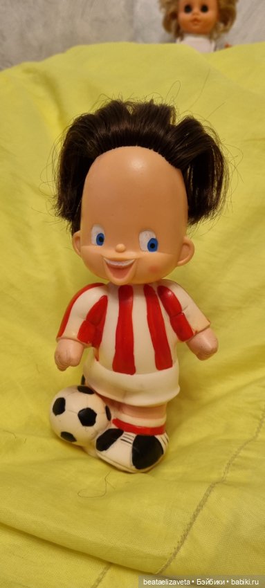 Резиновый футболист СССР — Винтажные куклы и игрушки детства