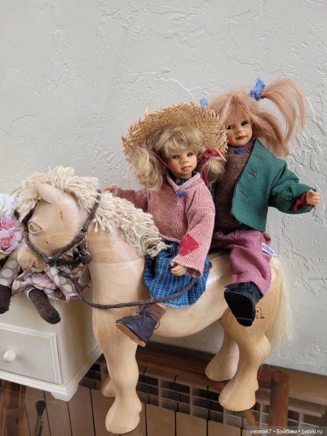 Шикарный сет TROLLWALD-TRUDI, LIESL и конь WILLI от Susi Eimer, Gotz. Очень редкий (фото 2)