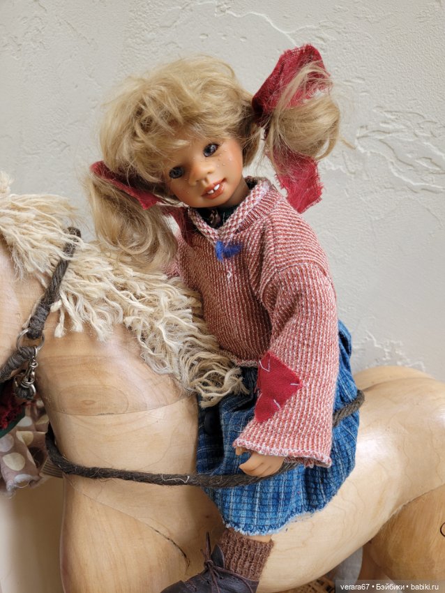 Шикарный сет TROLLWALD-TRUDI, LIESL и конь WILLI от Susi Eimer, Gotz. Очень редкий