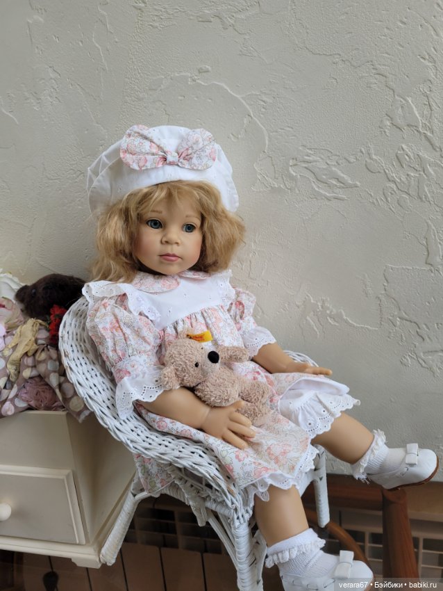 Очаровательная редкая малышка Янина (Janina) в розовом от Elisabeth Lindner (GOTZ) (фото 5)