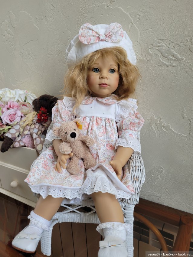 Очаровательная редкая малышка Янина (Janina) в розовом от Elisabeth Lindner (GOTZ) (фото 8)