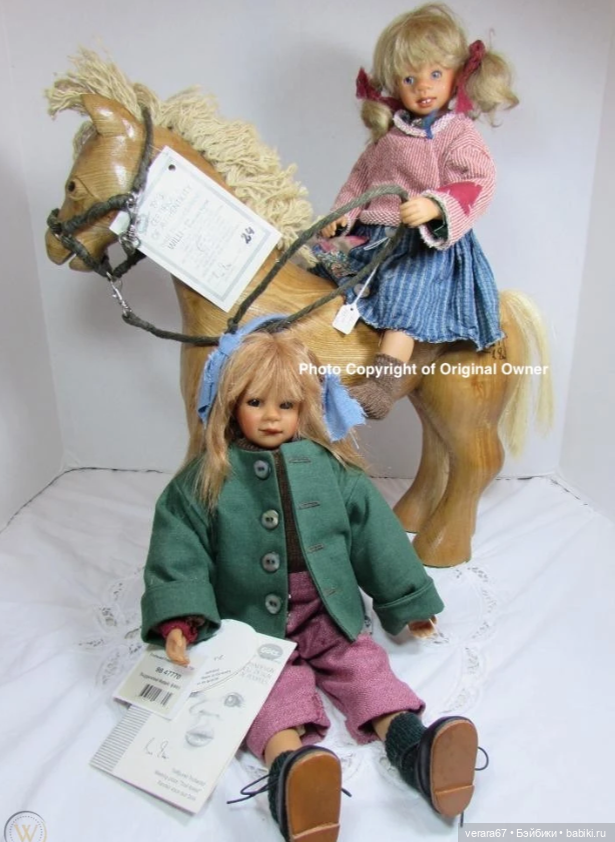 Шикарный сет TROLLWALD-TRUDI, LIESL и конь WILLI от Susi Eimer, Gotz. Очень редкий