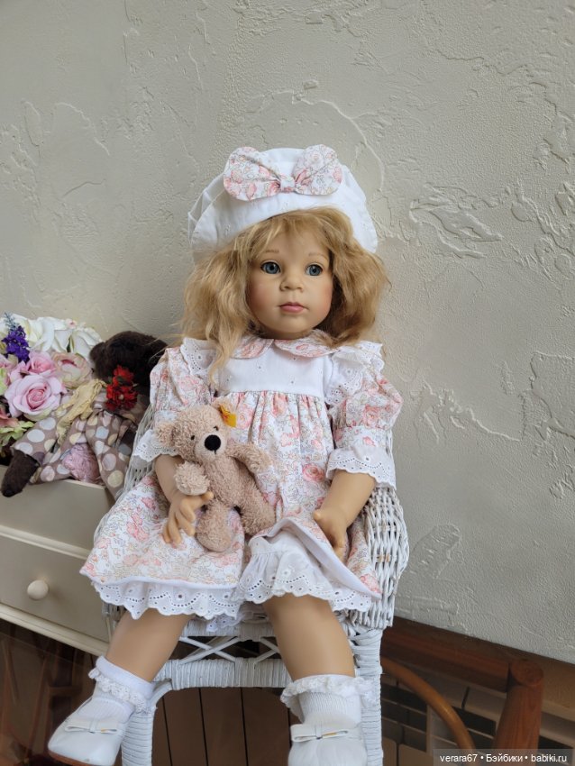 Очаровательная редкая малышка Янина (Janina) в розовом от Elisabeth Lindner (GOTZ) (фото 7)