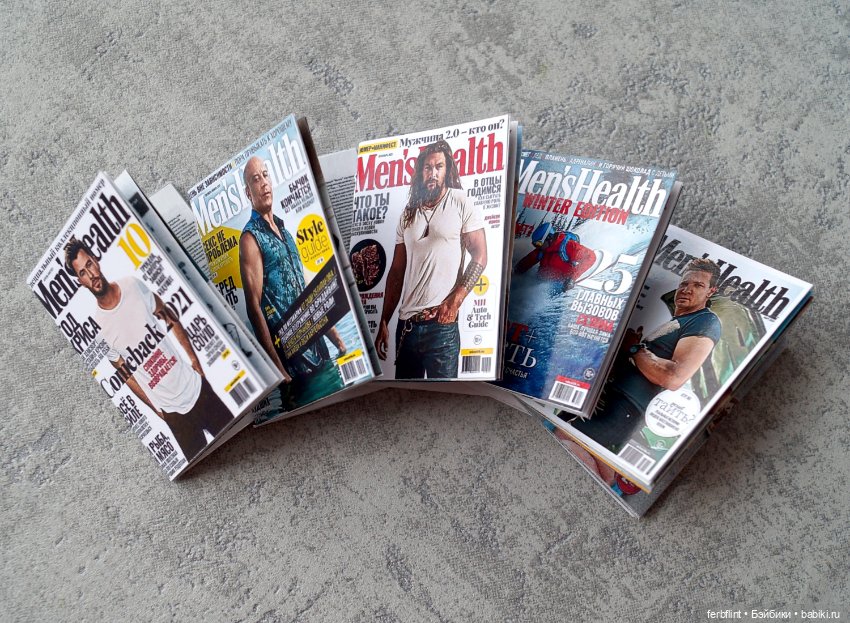 Набор журналов Men`sHealth в масштабе 1:6