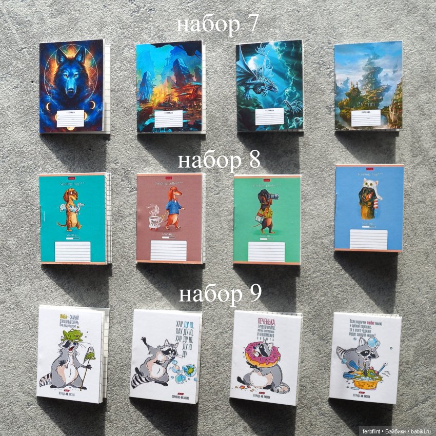 Наборы тетрадей в масштабе 1:6 (фото 4)