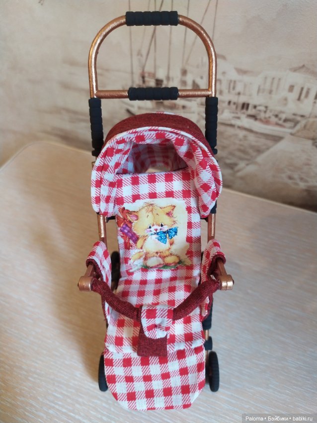 Коляска ООАК для кукол формата 1/6 (фото 6)