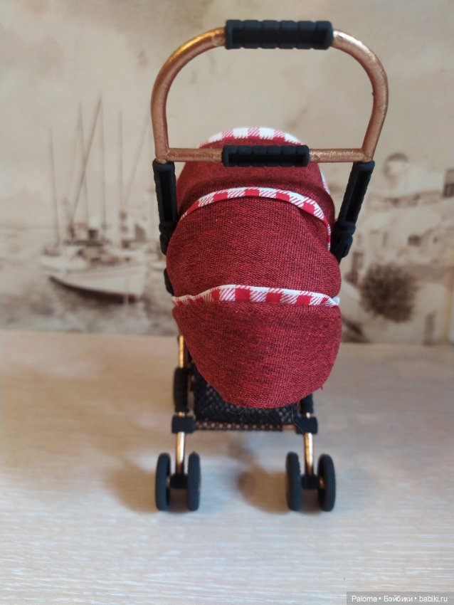 Коляска ООАК для кукол формата 1/6 (фото 3)