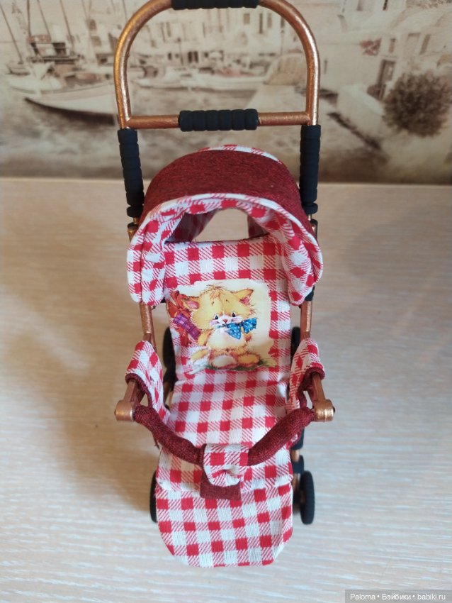 Коляска ООАК для кукол формата 1/6 (фото 2)