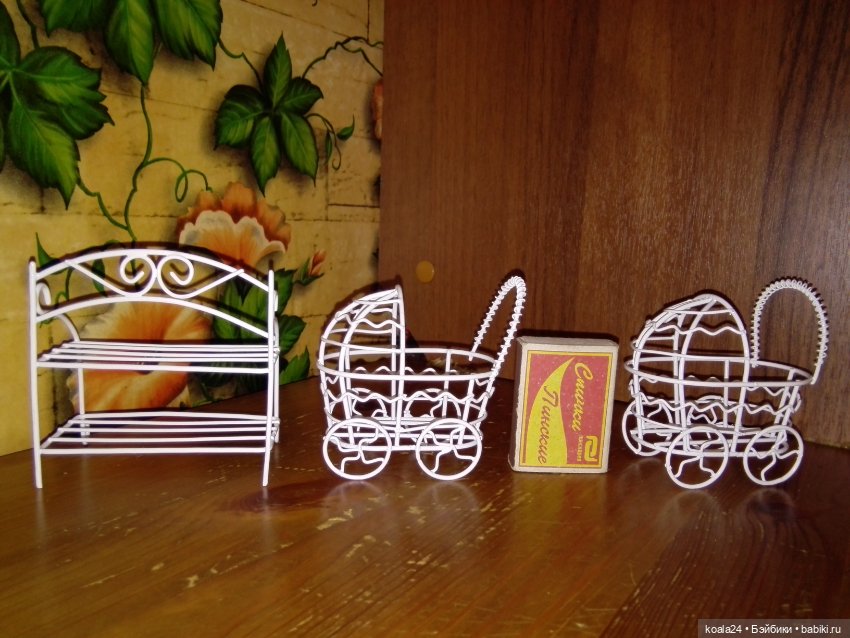 Маленькие металлические кресла, коляски для куклы, куколки, пупсика (фото 3)