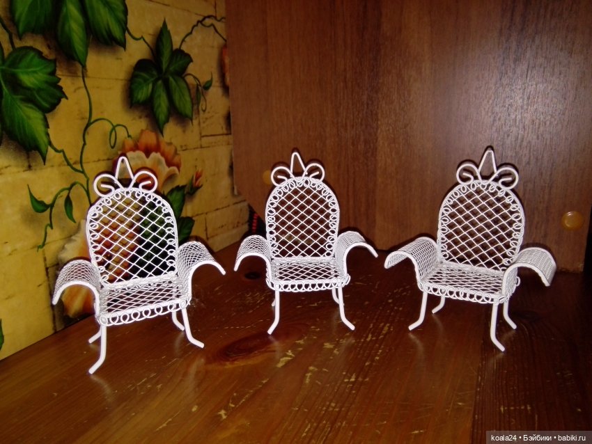 Маленькие металлические кресла, коляски для куклы, куколки, пупсика (фото 5)