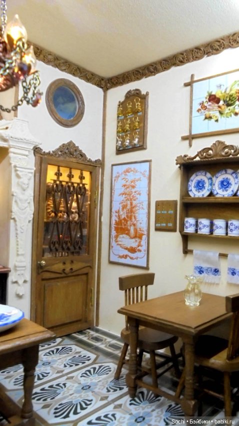 Кухня масштаб 1:12 с освещением