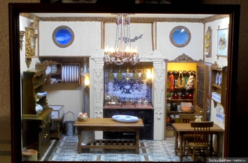 Кухня масштаб 1:12 с освещением (фото 2)