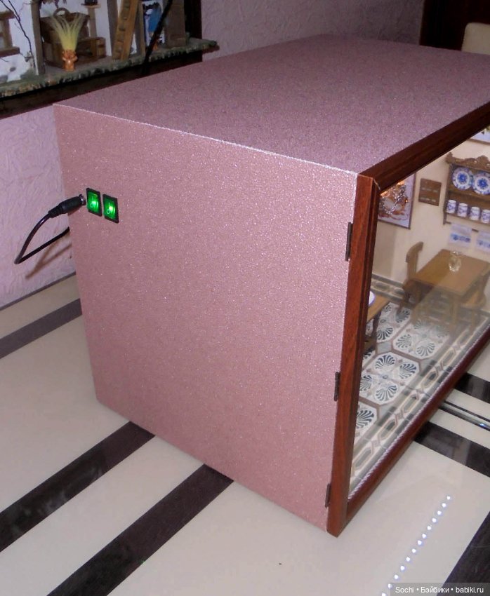 Кухня масштаб 1:12 с освещением