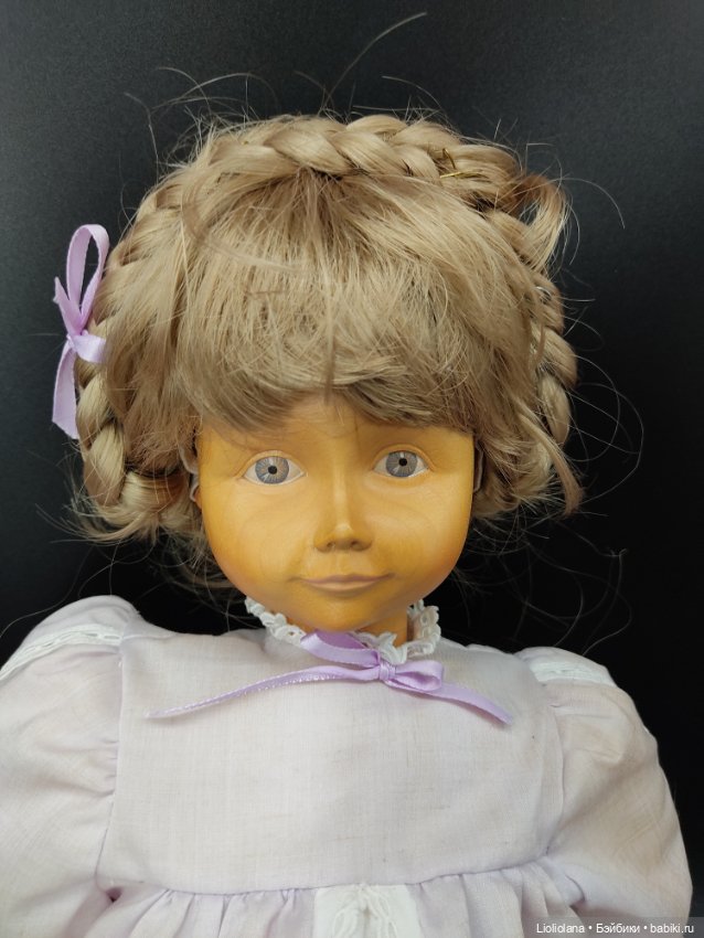 Деревянная кукла от Dolfi. В сиреневом. 53 см (фото 2)