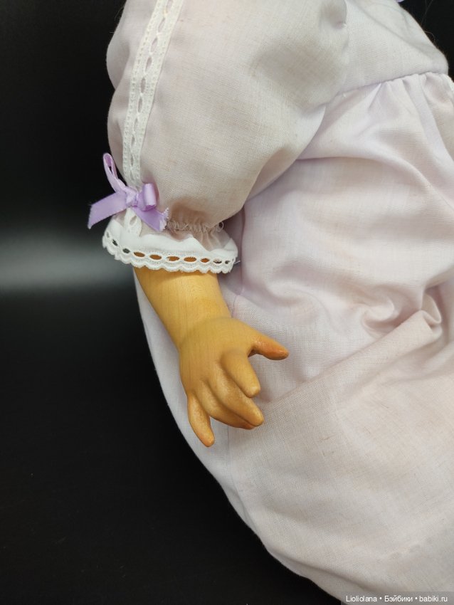 Деревянная кукла от Dolfi. В сиреневом. 53 см (фото 6)