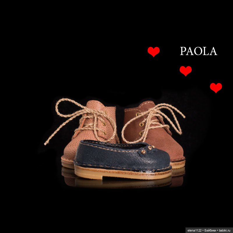 Обувь для Паолы Рейна (рост куклы 32) (красно-винный) (фото 4)