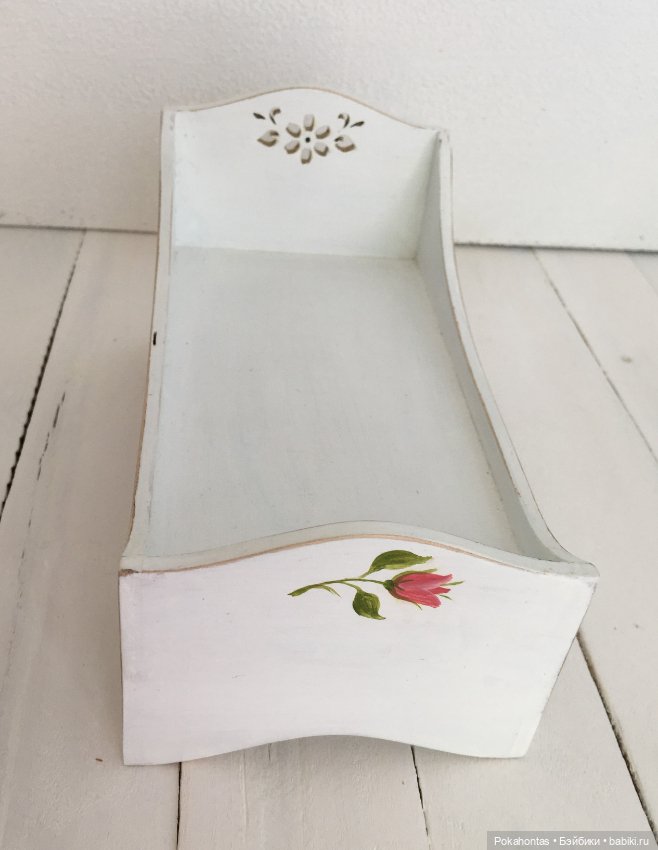 Кроватка с постельным бельем в стиле шебби-шик (фото 7)