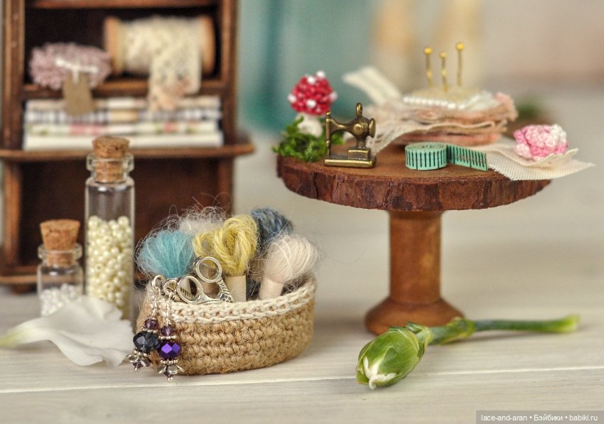 Мебель 1:12. Мебель для кукольной швейной мастерской