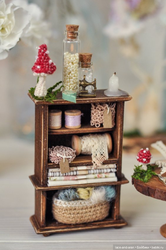 Мебель 1:12. Мебель для кукольной швейной мастерской (фото 8)