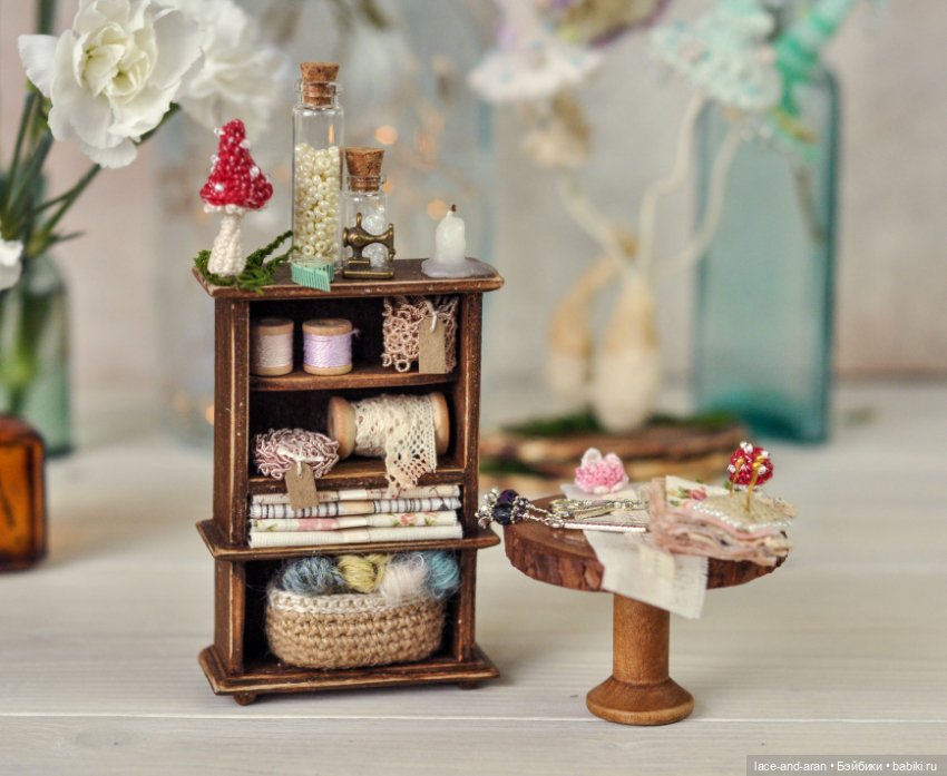 Мебель 1:12. Мебель для кукольной швейной мастерской (фото 7)