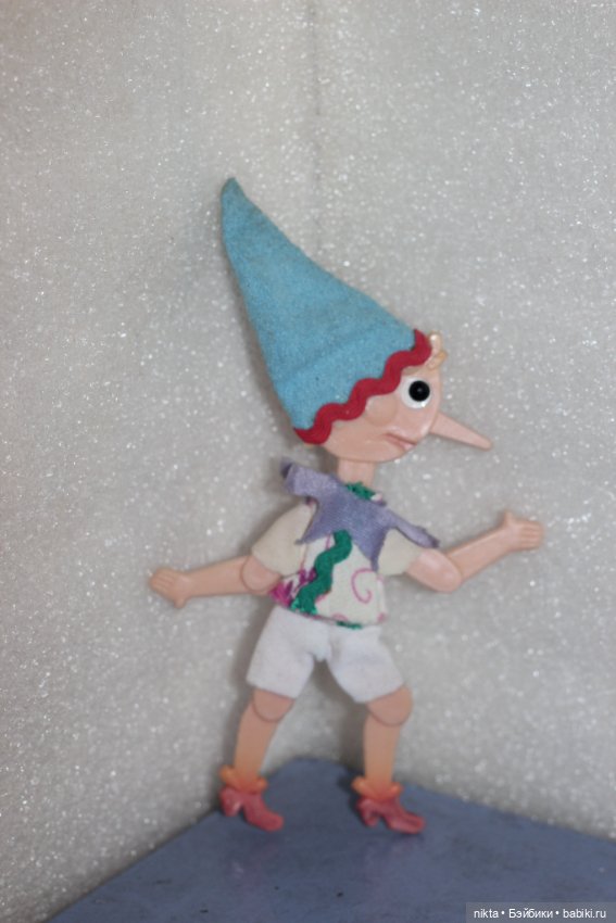 Кукла СССР * Буратино * Плоский, шарнирный * В родном