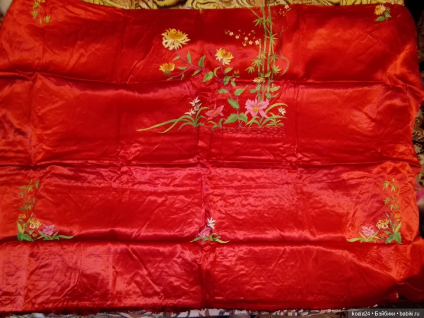 Комплект, натуральный шелк Вьетнам вышивка, китайский стиль (фото 7)