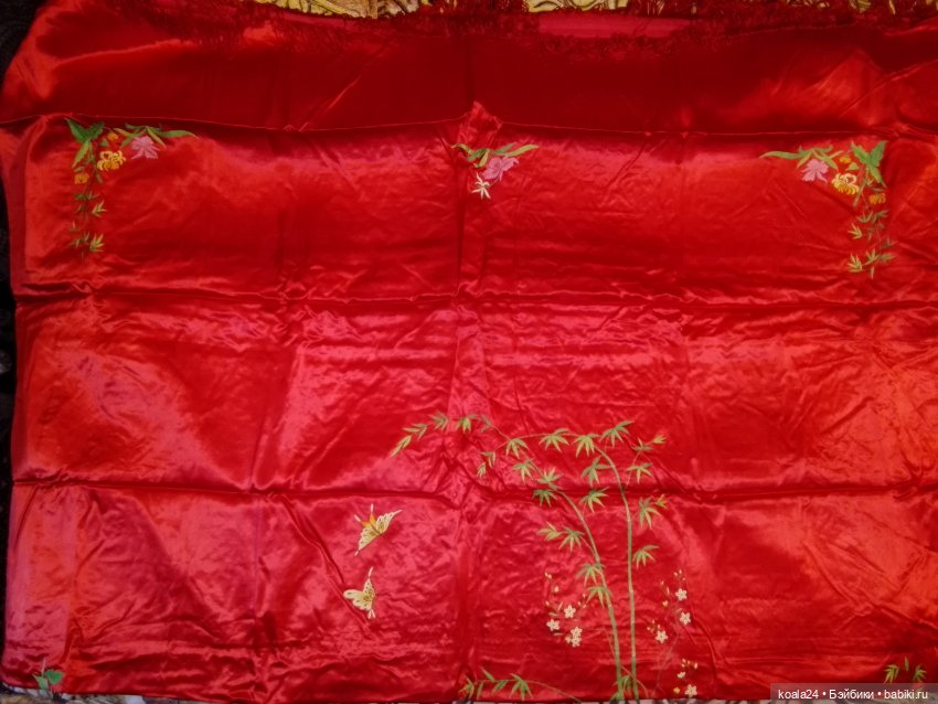 Комплект, натуральный шелк Вьетнам вышивка, китайский стиль (фото 6)