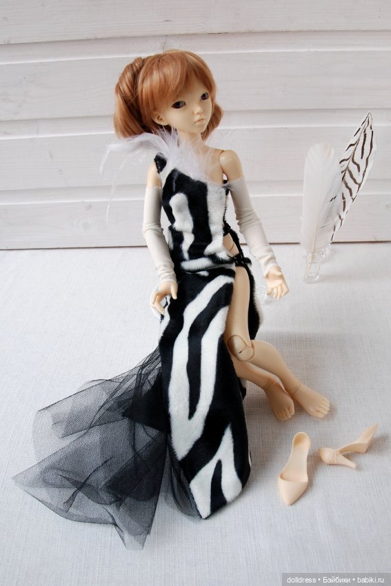 Платье Сафари "Зебра" — Одежда для BJD (фото 5)