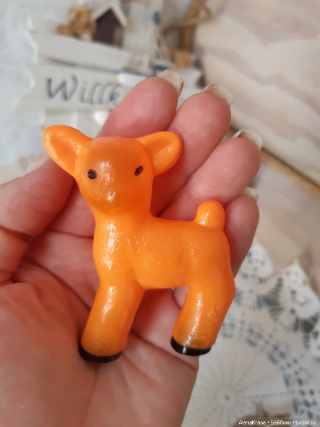 Олененок СССР целлулоид — Винтажные куклы и игрушки детства (фото 2)