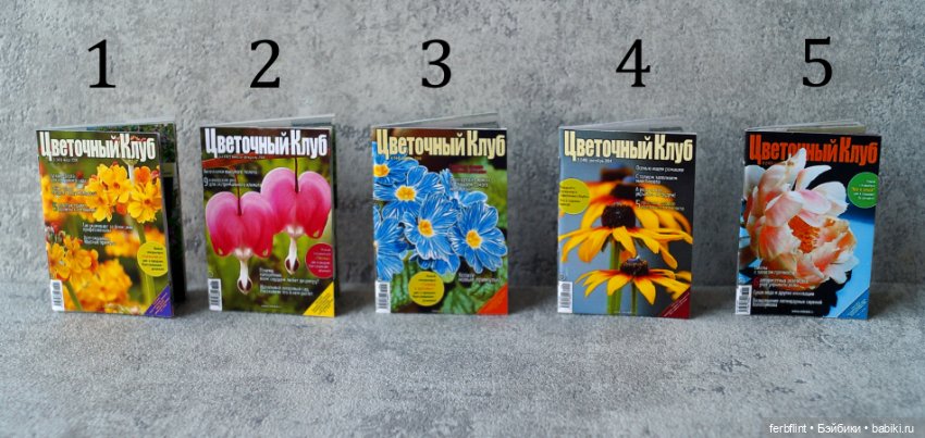 Набор журналов "Цветочный клуб" масштаб 1:6 (фото 2)
