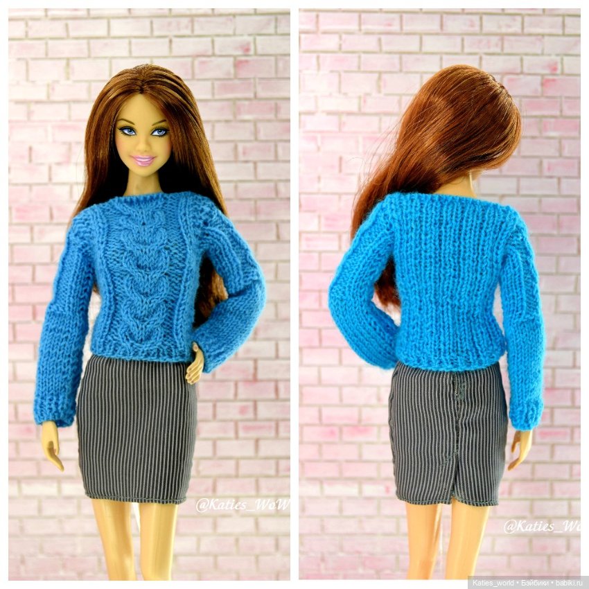 Джемпер, свитер для кукол 1/6 барби, интегрити, бжд