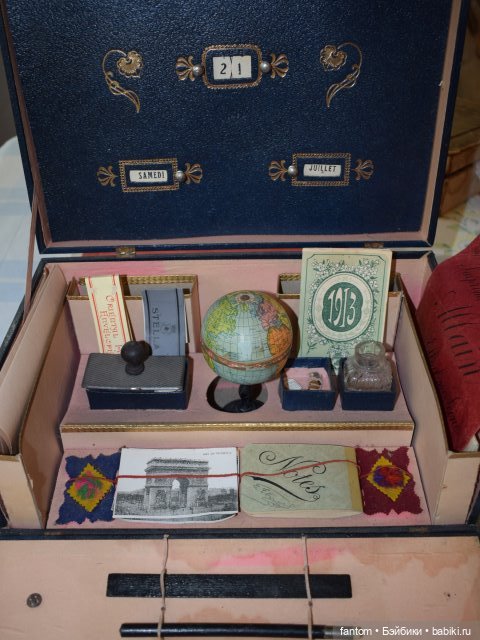 Французский набор "Papeterie" с глобусом на деревянной подставке (фото 5)
