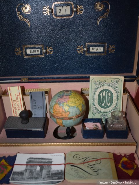 Французский набор "Papeterie" с глобусом на деревянной подставке (фото 8)