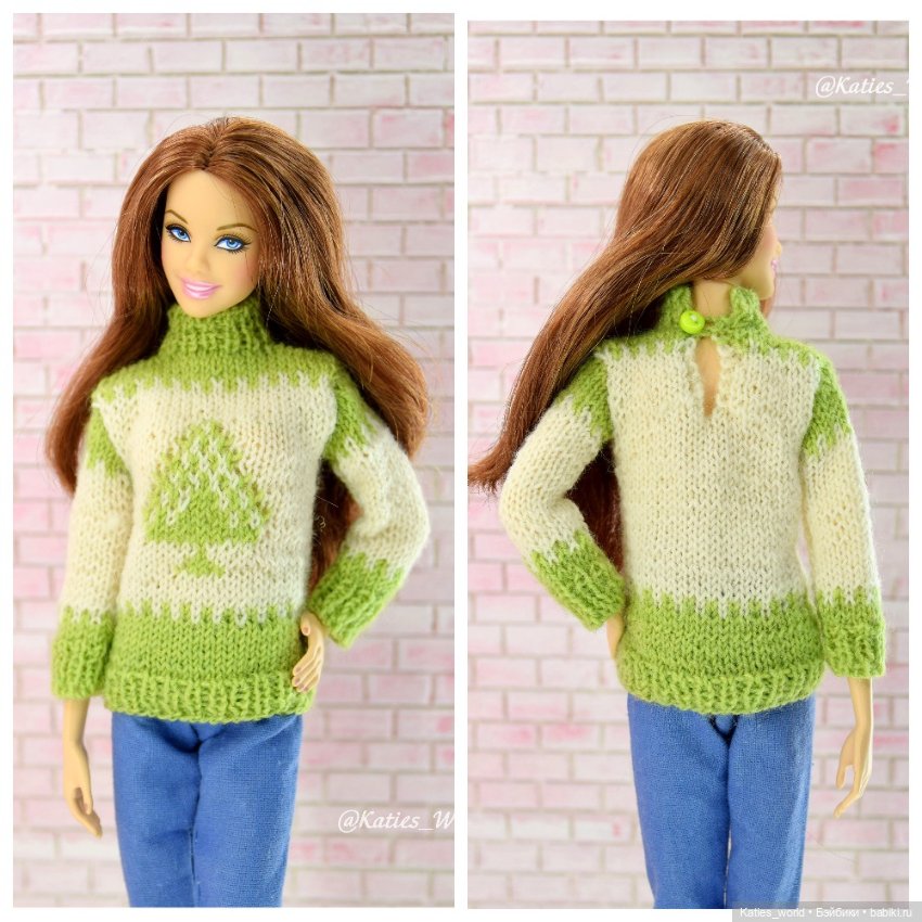 Джемпер, свитер для кукол 30см 1/6 барби, интегрити, бжд