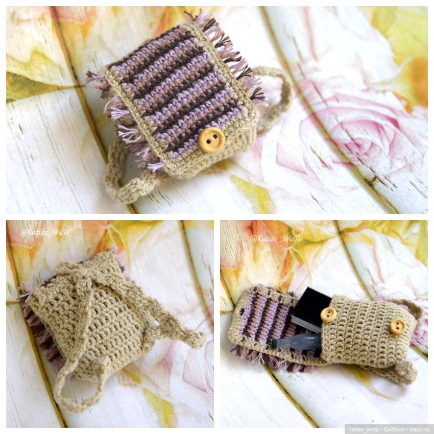 Сумка, рюкзак для кукол 1/6, барби, бжд, азон, FR, RH (фото 3)