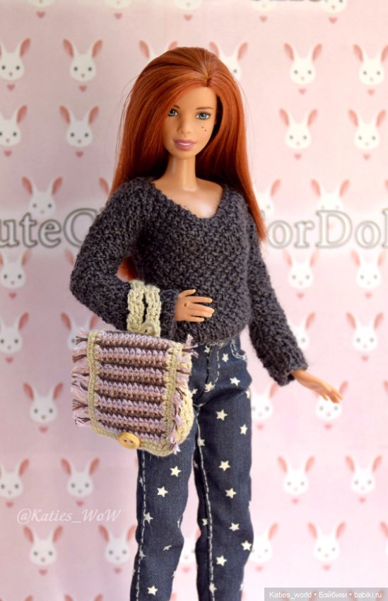 Сумка, рюкзак для кукол 1/6, барби, бжд, азон, FR, RH (фото 4)