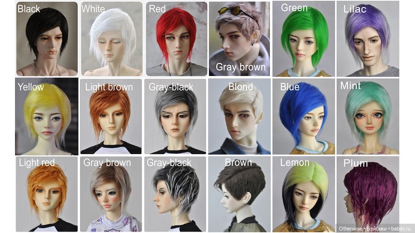 Челка - Парик с короткой стрижкой - мохер - искуственный мех (фото 3)