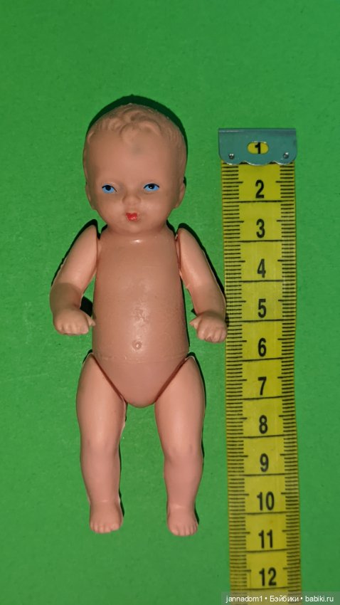 Резиновый пупсик Tebu Теоdor Buschbaum, ГДР, высота 9,5 см