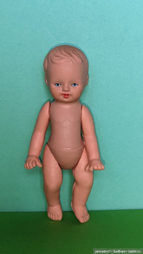 Резиновый пупсик Tebu Теоdor Buschbaum, ГДР, высота 10,5 см (фото 7)