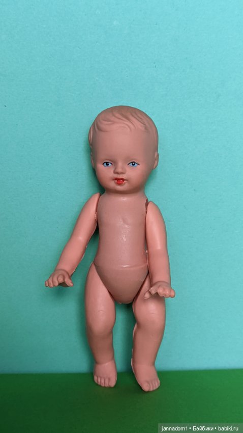 Резиновый пупсик Tebu Теоdor Buschbaum, ГДР, высота 10,5 см (фото 2)