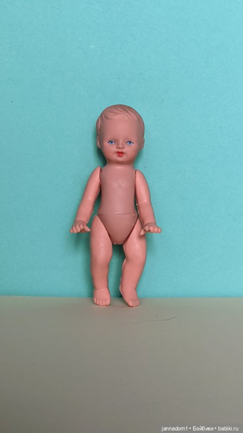 Резиновый пупсик Tebu Теоdor Buschbaum, ГДР, высота 10,5 см (фото 8)