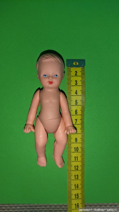 Резиновый пупсик Tebu Теоdor Buschbaum, ГДР, высота 10,5 см